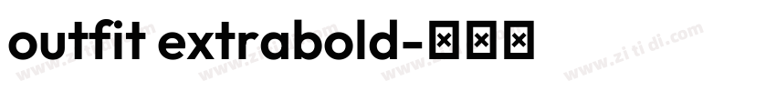 outfit extrabold字体转换